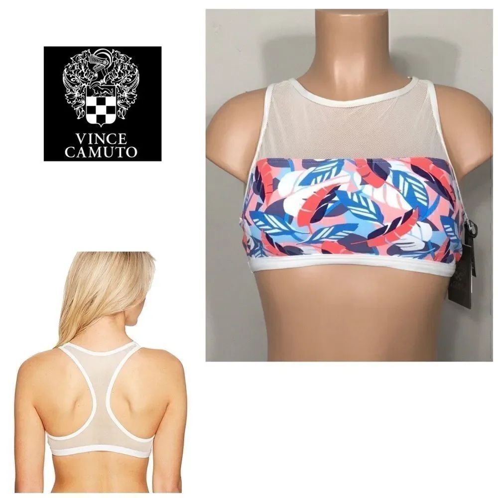 Vince Camuto Mesh Cropped Bikini Top. NWT